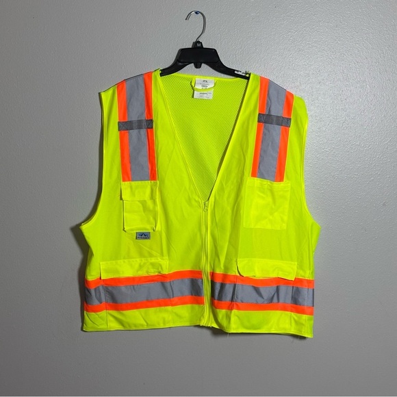 Pyramex Men Neon Yellow Safety Vest Reflective Sleeveless size 2XL - Picture 1 of 8